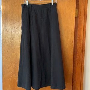 Orvis black cotton a-line skirt, size 10